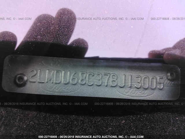 2LMDU68C37BJ13005 - 2007 LINCOLN MKX WHITE photo 9