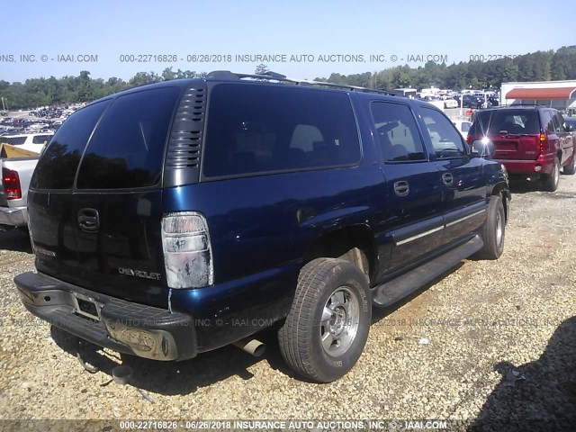 3GNEC16T21G248100 - 2001 CHEVROLET SUBURBAN C1500 BLACK photo 4