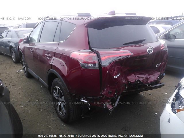 2T3RFREV2JW711548 - 2018 TOYOTA RAV4 ADVENTURE/XLE RED photo 3