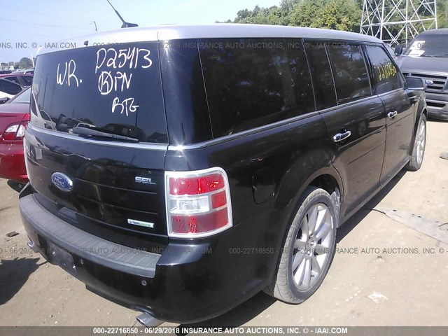 2FMHK6CT0BBD25413 - 2011 FORD FLEX SEL BLACK photo 4