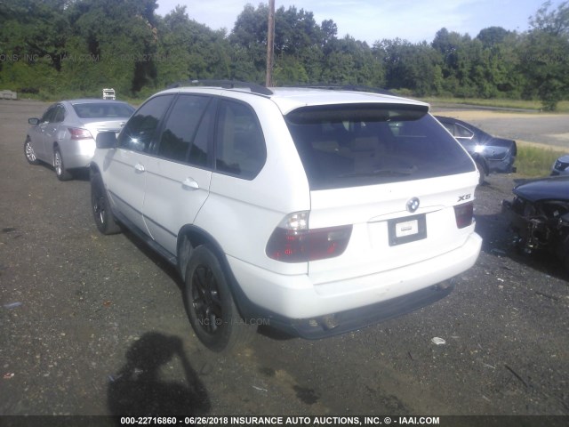 5UXFA13516LY27712 - 2006 BMW X5 3.0I WHITE photo 3