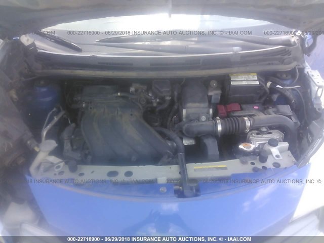 3N1CE2CP2EL367515 - 2014 NISSAN VERSA NOTE S/S PLUS/SV/SL BLUE photo 10