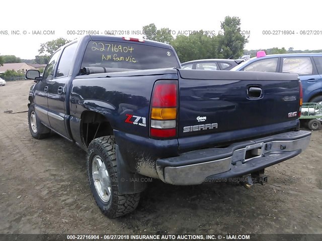 2GTEK13T251380157 - 2005 GMC NEW SIERRA K1500 BLUE photo 3