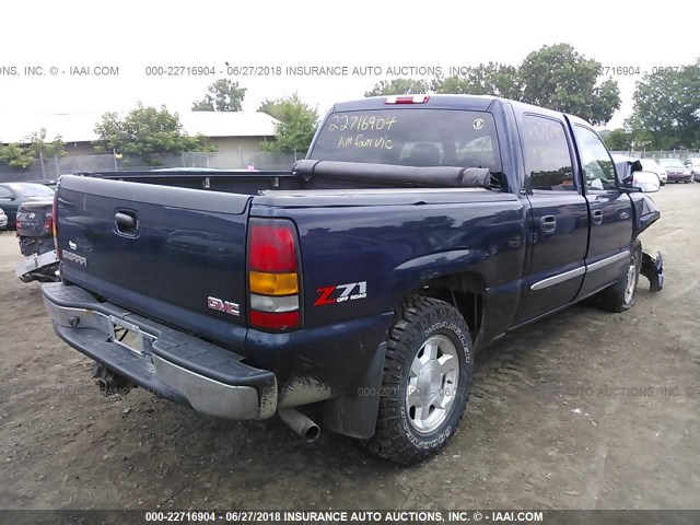 2GTEK13T251380157 - 2005 GMC NEW SIERRA K1500 BLUE photo 4