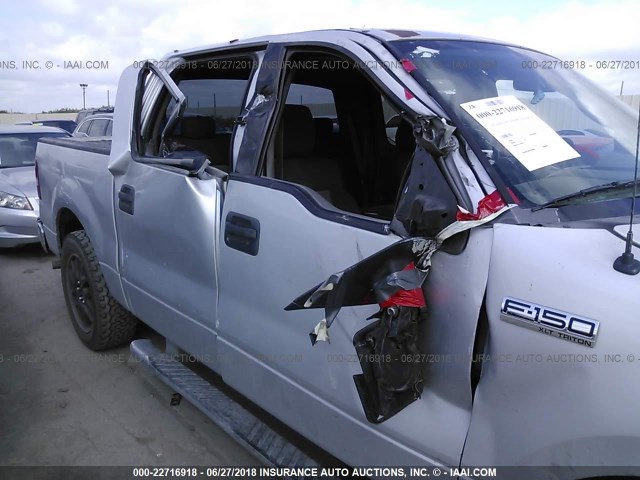 1FTRW12W34KD10103 - 2004 FORD F150 SUPERCREW GRAY photo 6