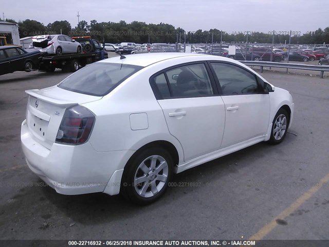 3N1AB6APXAL725268 - 2010 NISSAN SENTRA 2.0/2.0S/SR/2.0SL WHITE photo 4