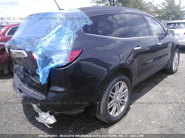 1GNKVGKDXFJ299316 - 2015 CHEVROLET TRAVERSE LT BLACK photo 4