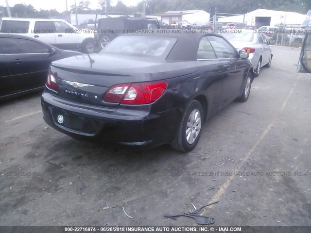 1C3LC45KX8N677808 - 2008 CHRYSLER SEBRING BLACK photo 4