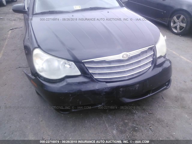 1C3LC45KX8N677808 - 2008 CHRYSLER SEBRING BLACK photo 6