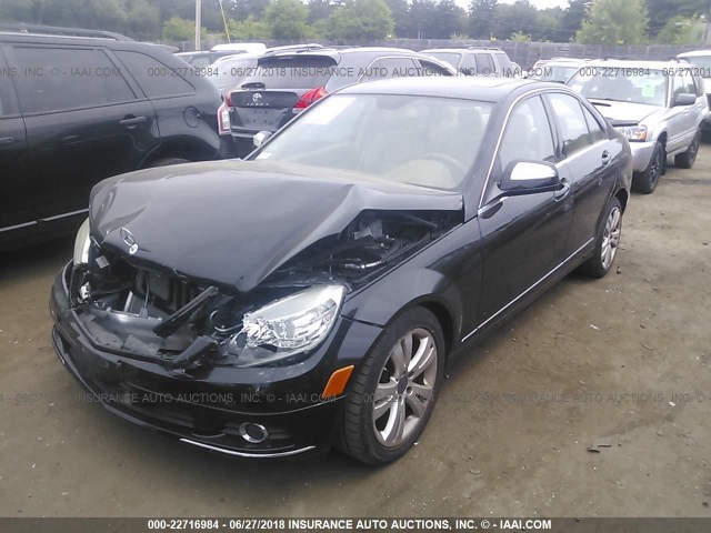 WDDGF81X18F132240 - 2008 MERCEDES-BENZ C 300 4MATIC BLACK photo 2