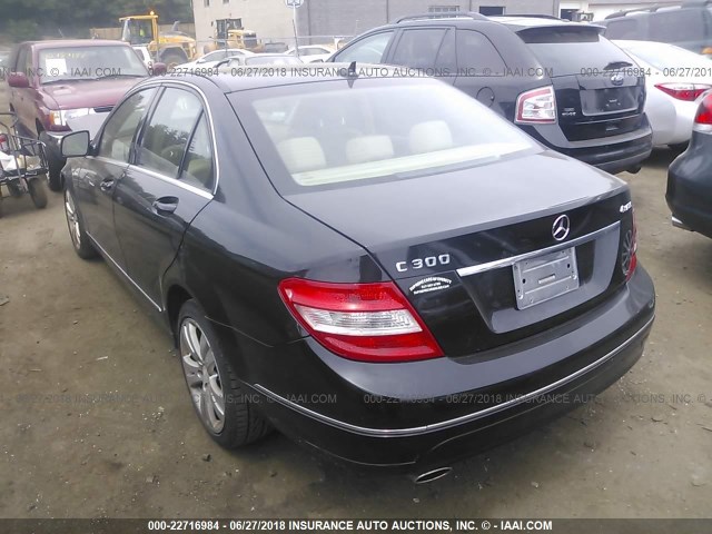 WDDGF81X18F132240 - 2008 MERCEDES-BENZ C 300 4MATIC BLACK photo 3