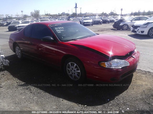 2G1WW12E239291515 - 2003 CHEVROLET MONTE CARLO LS RED photo 1