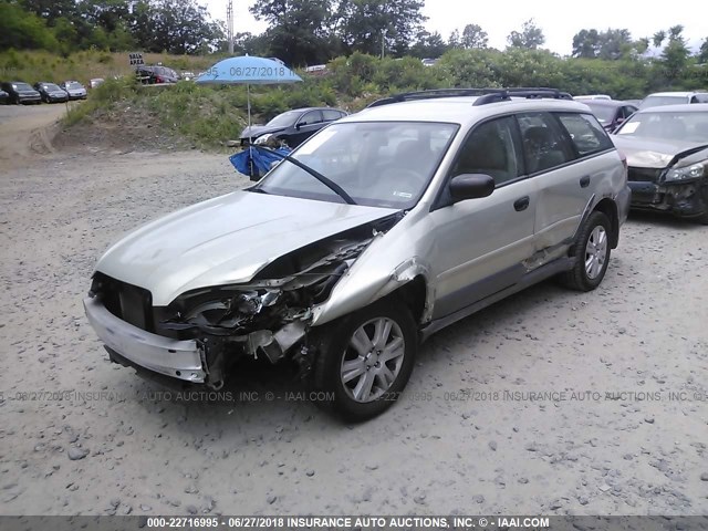 4S4BP61C857376780 - 2005 SUBARU LEGACY OUTBACK 2.5I SILVER photo 2