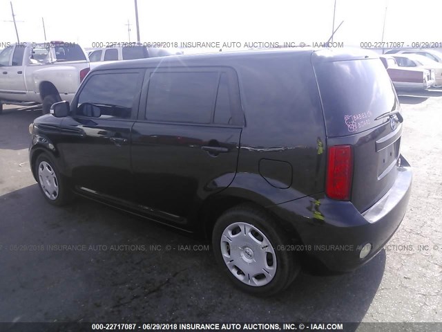 JTLKE50EX91076467 - 2009 TOYOTA SCION XB BLACK photo 3