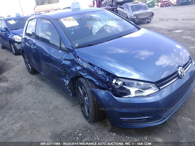 3VW817AU5FM020497 - 2015 VOLKSWAGEN GOLF BLUE photo 6