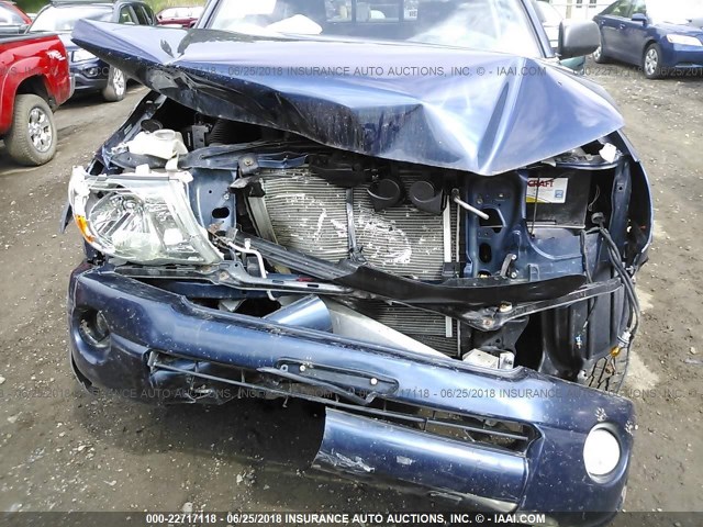 5TEUU42N06Z163102 - 2006 TOYOTA TACOMA ACCESS CAB BLUE photo 6