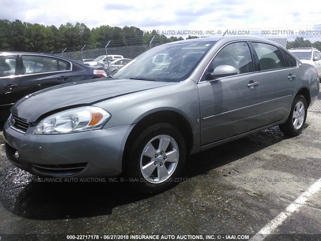 2G1WT58K689135658 - 2008 CHEVROLET IMPALA LT GRAY photo 2