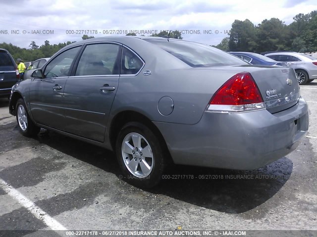 2G1WT58K689135658 - 2008 CHEVROLET IMPALA LT GRAY photo 3