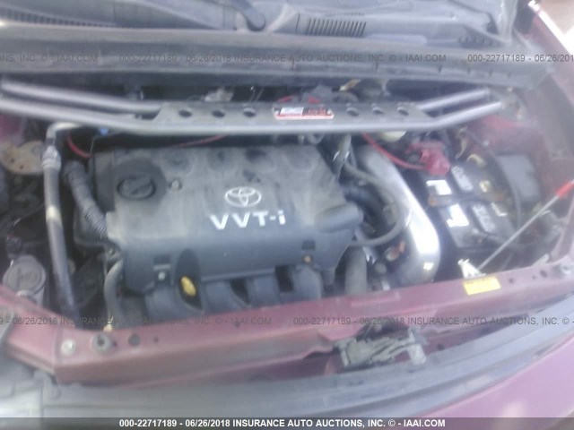 JTLKT324964110519 - 2006 TOYOTA SCION XB მუქწითელი ფოტო 10
