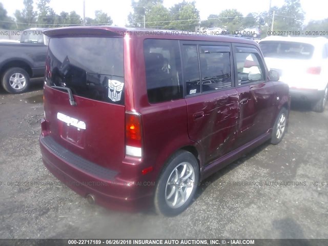 JTLKT324964110519 - 2006 TOYOTA SCION XB მუქწითელი ფოტო 4