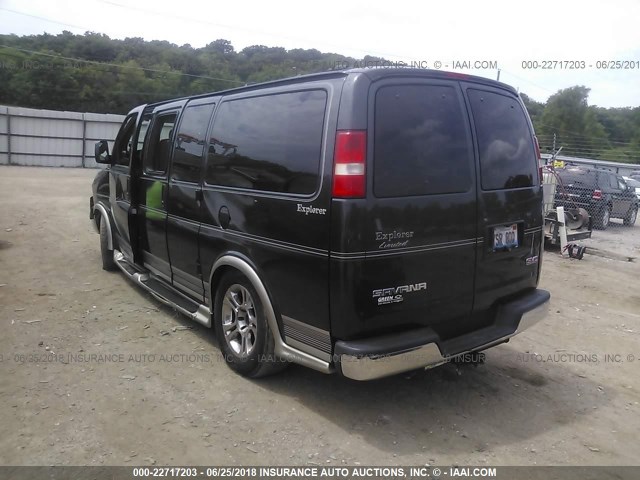 1GDFG15T351189786 - 2005 GMC SAVANA RV G1500 BLACK photo 3