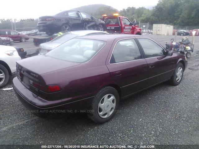JT2BF22K4W0143309 - 1998 TOYOTA CAMRY CE/LE/XLE MAROON photo 4
