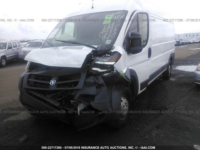 3C6TRVDG2FE506007 - 2015 RAM PROMASTER 2500 2500 HIGH WHITE photo 2