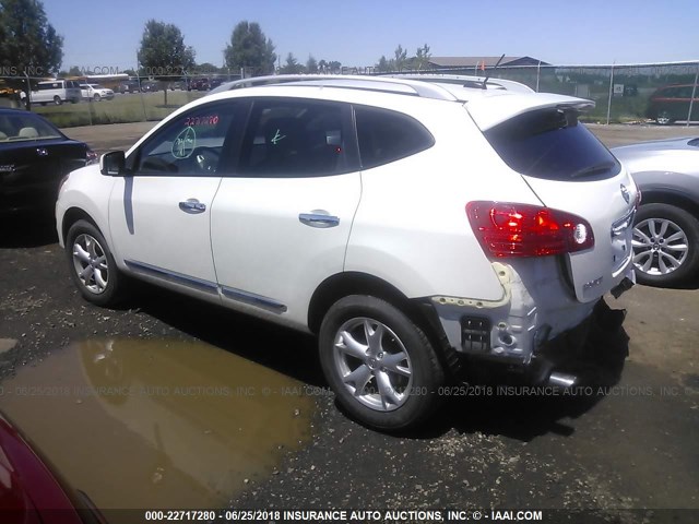 JN8AS5MV9BW279342 - 2011 NISSAN ROGUE S/SV/KROM WHITE photo 3