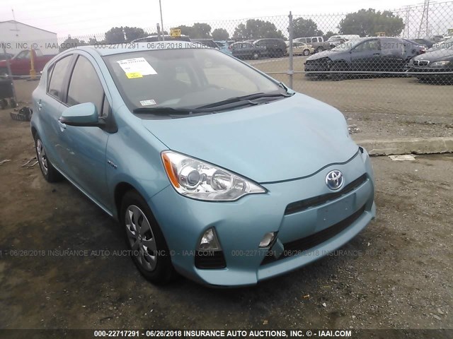 JTDKDTB37C1019102 - 2012 TOYOTA PRIUS C TEAL photo 1