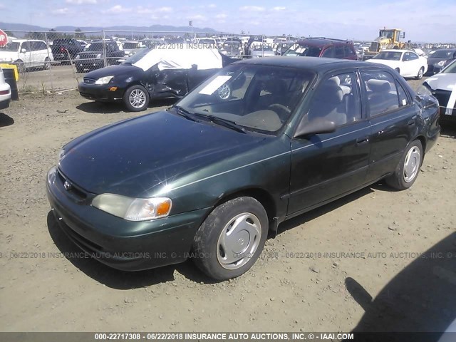 1NXBR12E3YZ371411 - 2000 TOYOTA COROLLA VE/CE/LE 绿色 照片 2