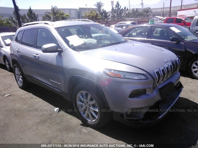 1C4PJMDB6GW250638 - 2016 JEEP CHEROKEE LIMITED GRAY photo 1