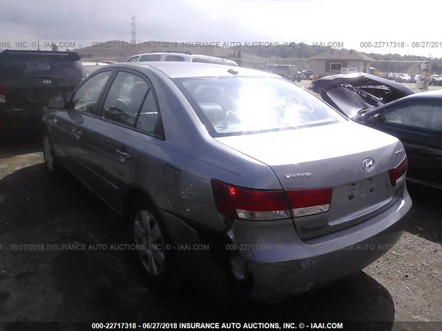 5NPET46C68H360961 - 2008 HYUNDAI SONATA GLS SILVER photo 3