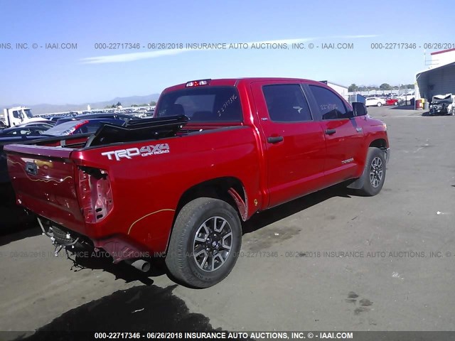 5TFDW5F18FX464053 - 2015 TOYOTA Tundra CREWMAX SR5/TRD PRO RED photo 4