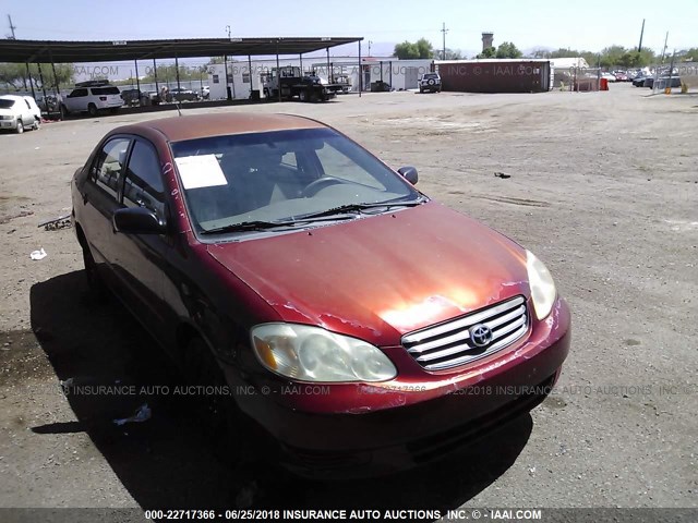 JTDBR32E330047021 - 2003 TOYOTA COROLLA CE/LE MAROON photo 1