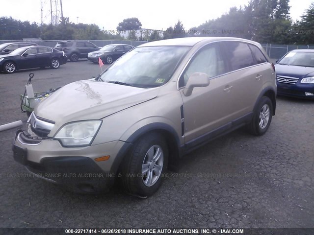 3GSCL33P78S514287 - 2008 SATURN VUE XE GOLD photo 2