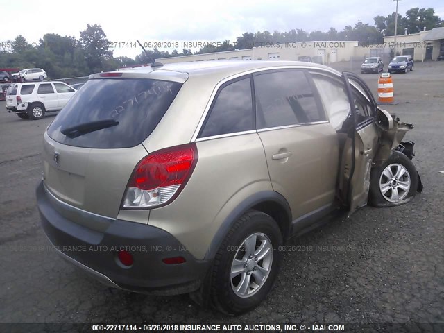 3GSCL33P78S514287 - 2008 SATURN VUE XE GOLD photo 4