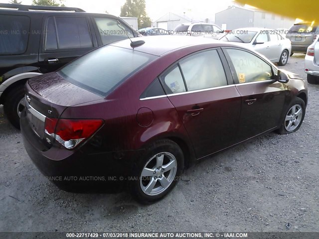 1G1PE5SB4G7154880 - 2016 CHEVROLET CRUZE LIMITED LT RED photo 4