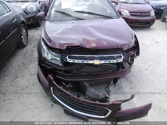 1G1PE5SB4G7154880 - 2016 CHEVROLET CRUZE LIMITED LT RED photo 6