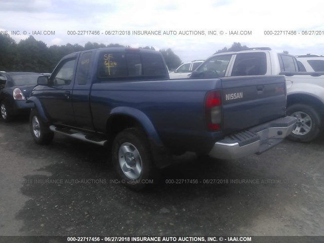 1N6ED26Y9YC391482 - 2000 NISSAN FRONTIER KING CAB XE/KING CAB SE BLUE photo 3