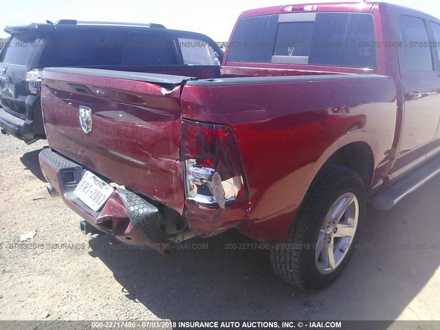 1D3HB13T99J502044 - 2009 DODGE RAM 1500 MAROON photo 6