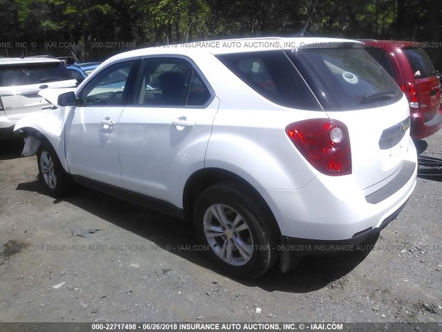 2GNALBEK4C1153465 - 2012 CHEVROLET EQUINOX LS WHITE photo 3