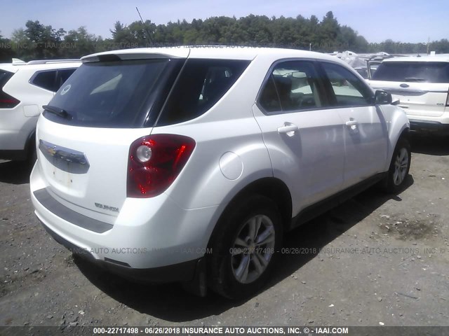 2GNALBEK4C1153465 - 2012 CHEVROLET EQUINOX LS WHITE photo 4