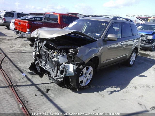 JF2SH64699H745428 - 2009 SUBARU FORESTER 2.5X LIMITED GOLD photo 2