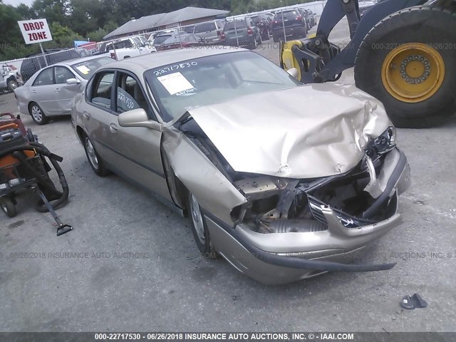 2G1WF55K049409216 - 2004 CHEVROLET IMPALA GOLD photo 1