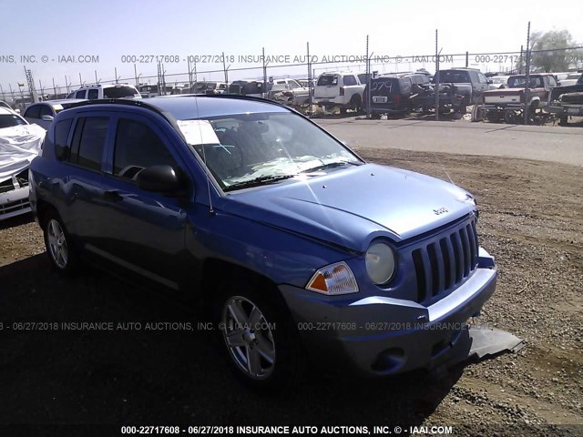 1J8FT47W57D205912 - 2007 JEEP COMPASS BLUE photo 1