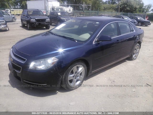 1G1ZC5EB3A4128449 - 2010 CHEVROLET MALIBU 1LT BLUE photo 2