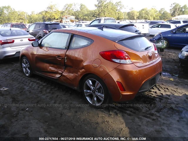 KMHTC6AD4GU280898 - 2016 HYUNDAI VELOSTER ORANGE photo 3