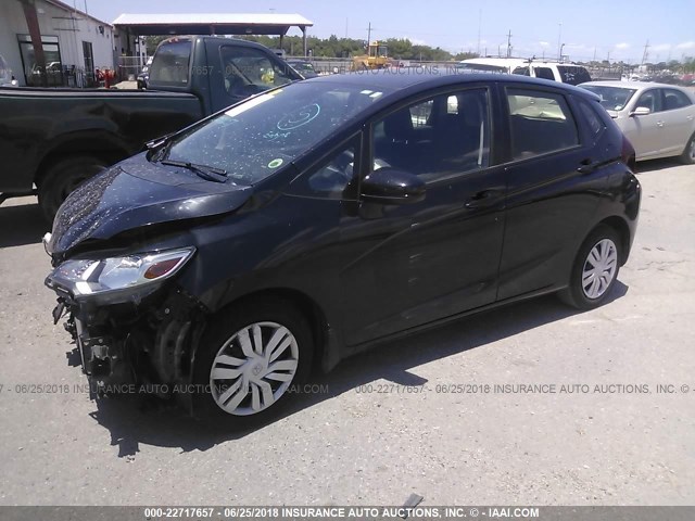 JHMGK5H50GX025437 - 2016 HONDA FIT LX BLACK photo 2