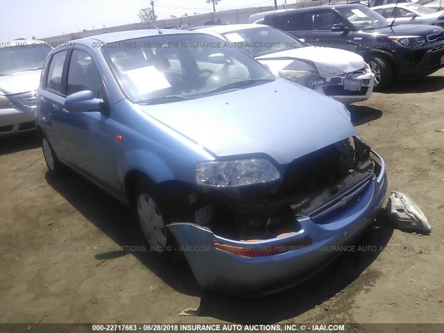 KL1TD62615B294517 - 2005 CHEVROLET AVEO LS Light Blue photo 1