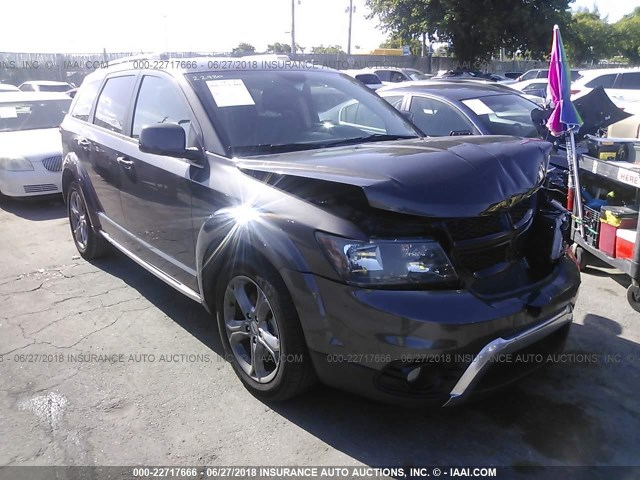 3C4PDCGG1GT107305 - 2016 DODGE JOURNEY CROSSROAD GRAY photo 1